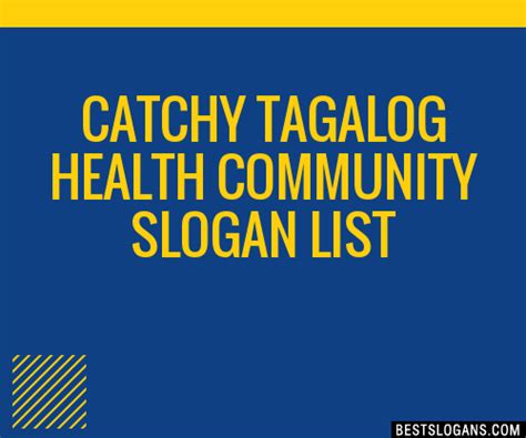 slogan about health tagalog